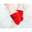 Xmas Santa Claus Hat Shoes Photo Prop Crochet Newborn Baby Custome C298
